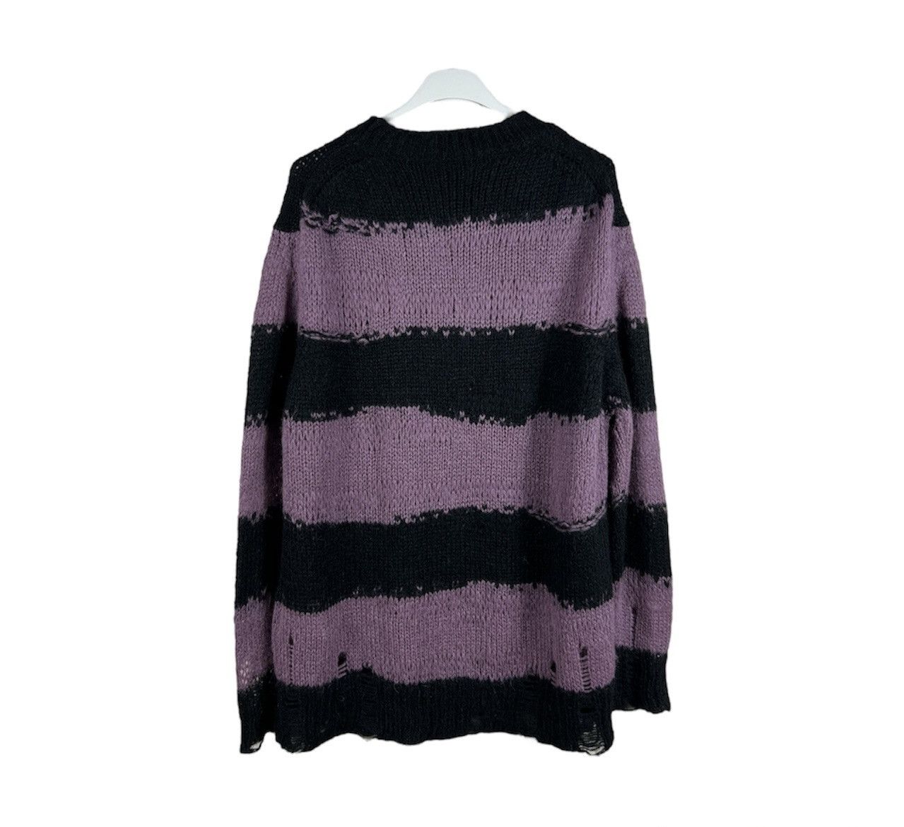 Acne Studios Acne Studios distressed open knit sweter striped Kurt Cobain Size US M / EU 48-50 / 2 - 2 Thumbnail