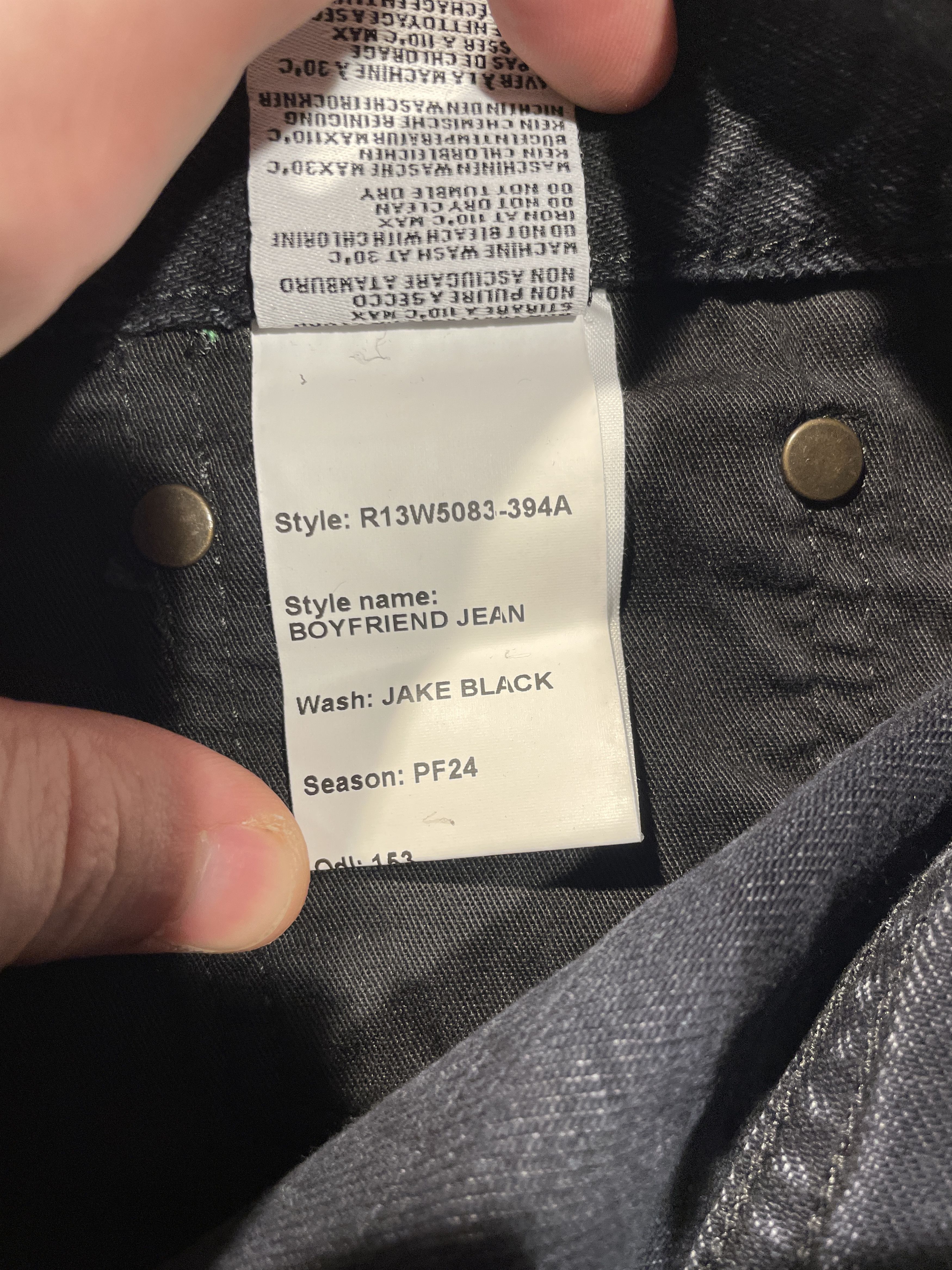 R13 R13 Boyfriend - JAKE BLACK Jeans Size 26" / US 2 / IT 38 - 13 Thumbnail
