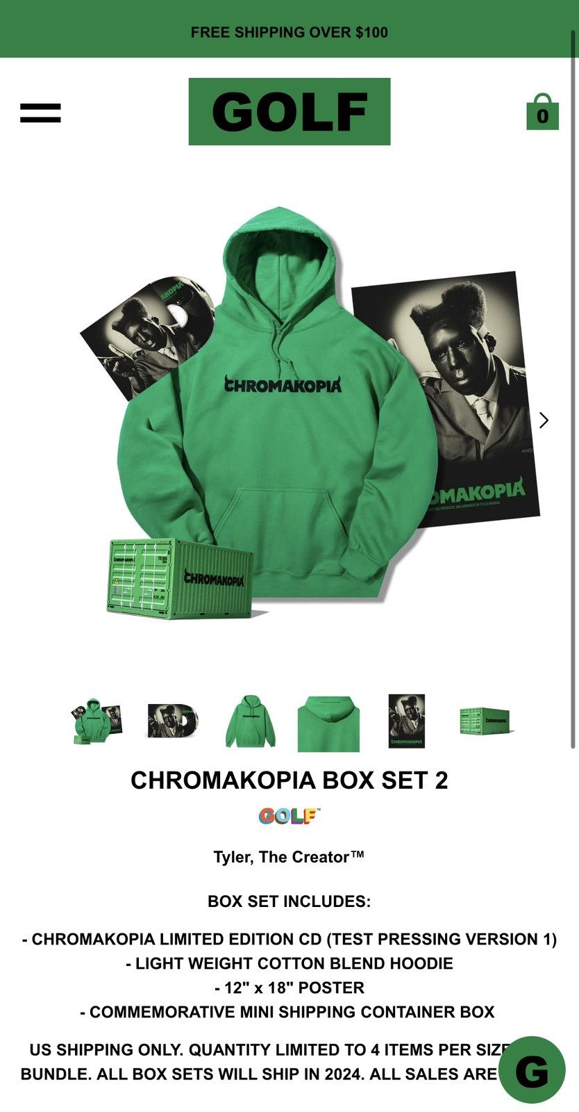 Golf Wang × Streetwear × Tyler The Creator Chromakopia Box
