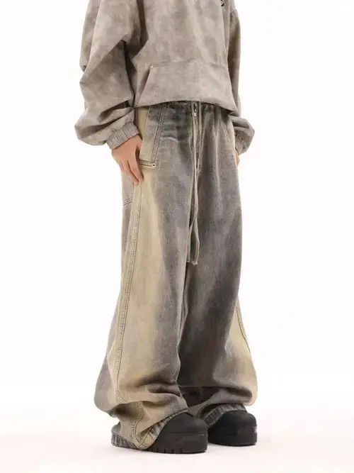 Japanese Brand × Jean Street hip-hop grunge color stitching micro-flare jeans Size US 32 / EU 48 - 3 Thumbnail