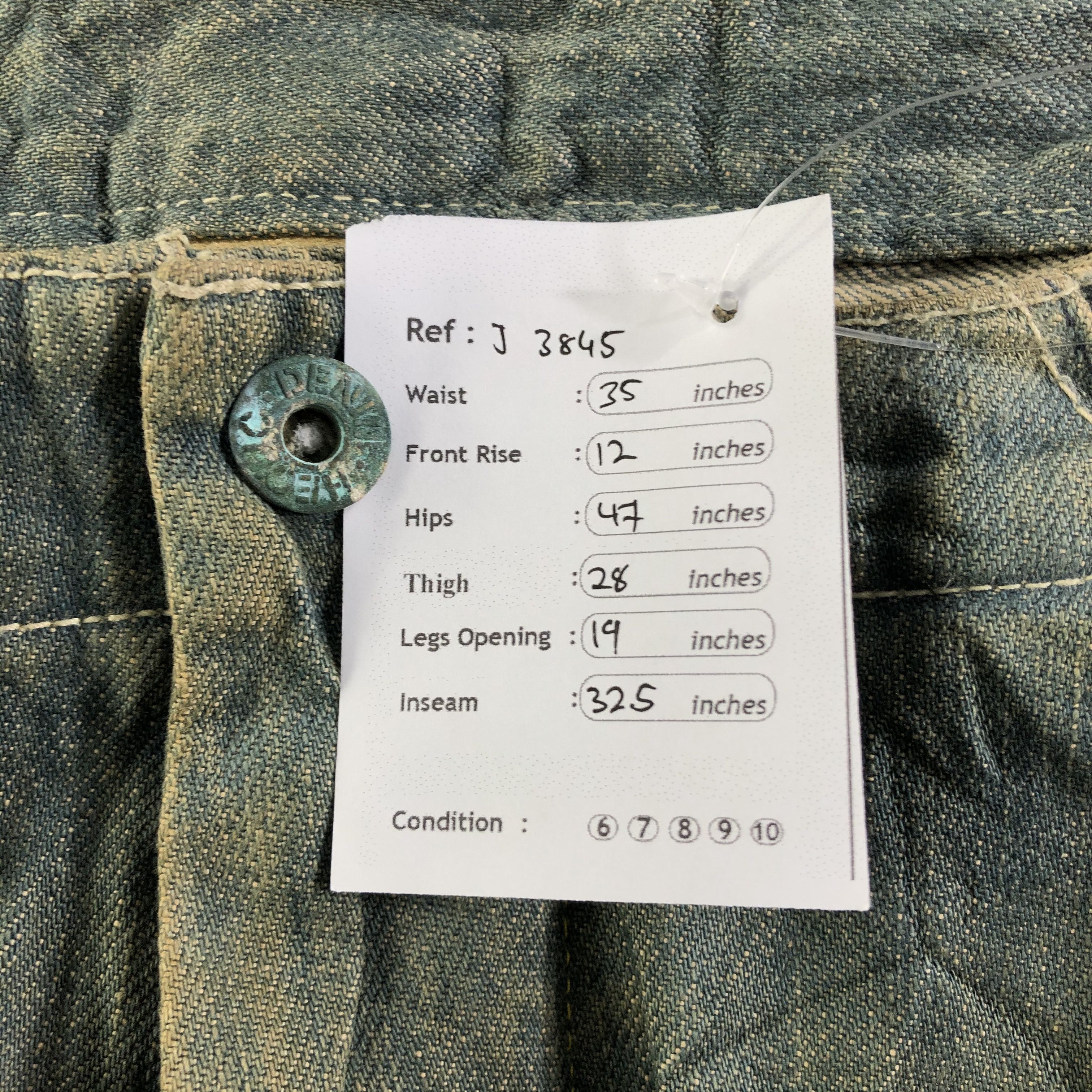 Japanese Brand Vintage Japanese Baggy Jeans-J3845 Size US 35 - 11 Thumbnail