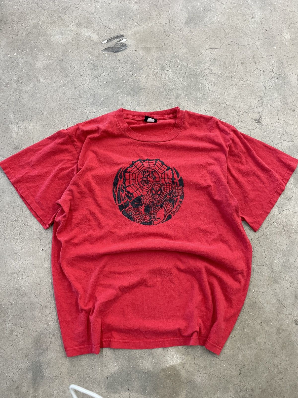 Changes Vintage Rare 90s Spiderman Chinese Kanji Tee single stitch Size US XL / EU 56 / 4 - 1 Thumbnail