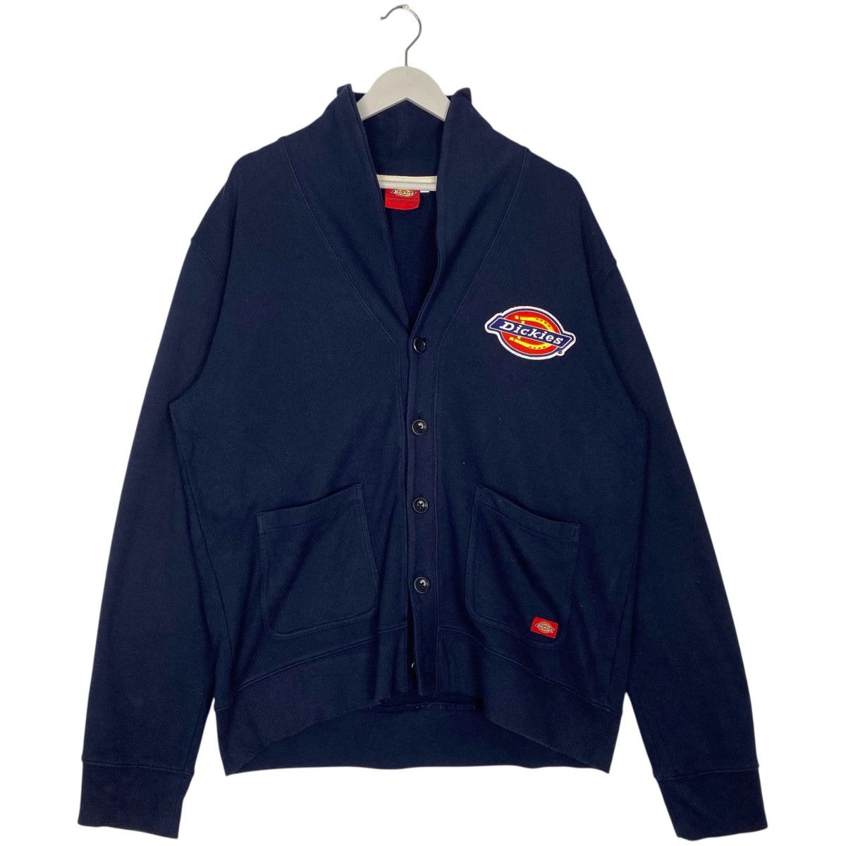 Vintage Vintage Dickies Cardigan Sweater Navy Blue Pullover Size XL Size XL / US 12-14 / IT 48-50 - 1 Thumbnail
