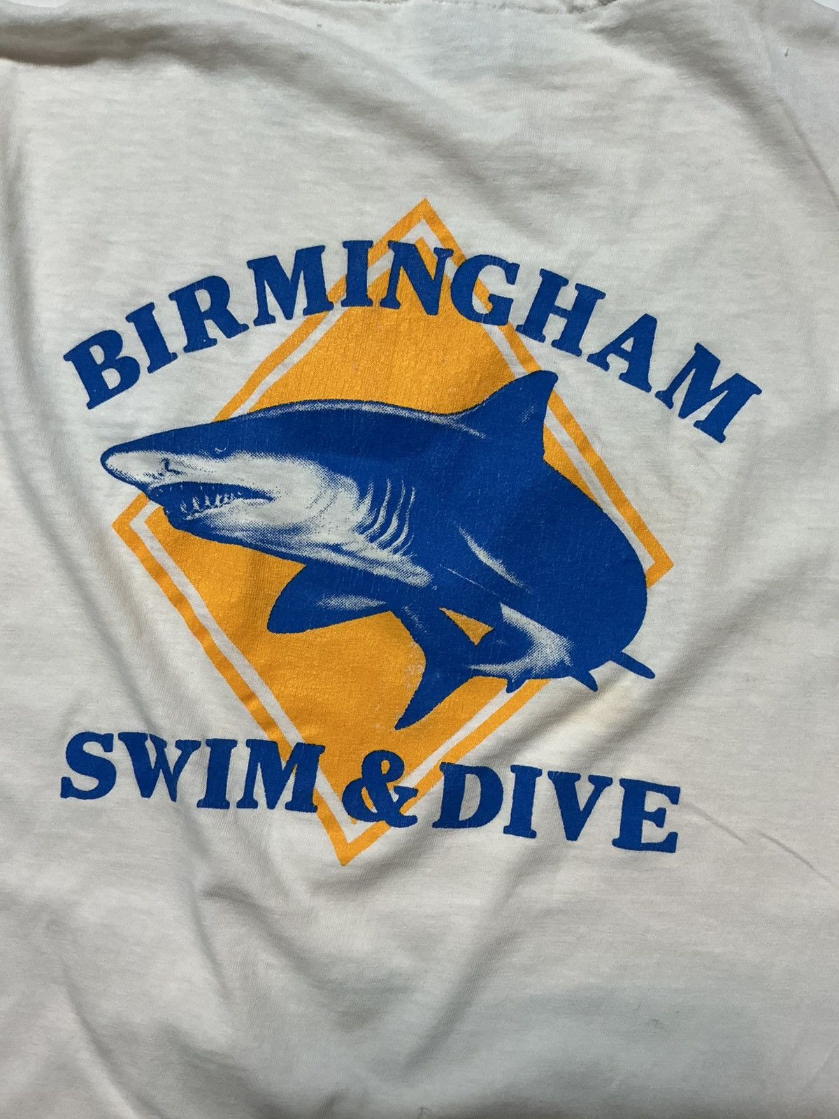 Vintage Vintage Hanes Beefy T Birmingham Shark Single Stitch T-Shirt Size US L / EU 52-54 / 3 - 14 Thumbnail