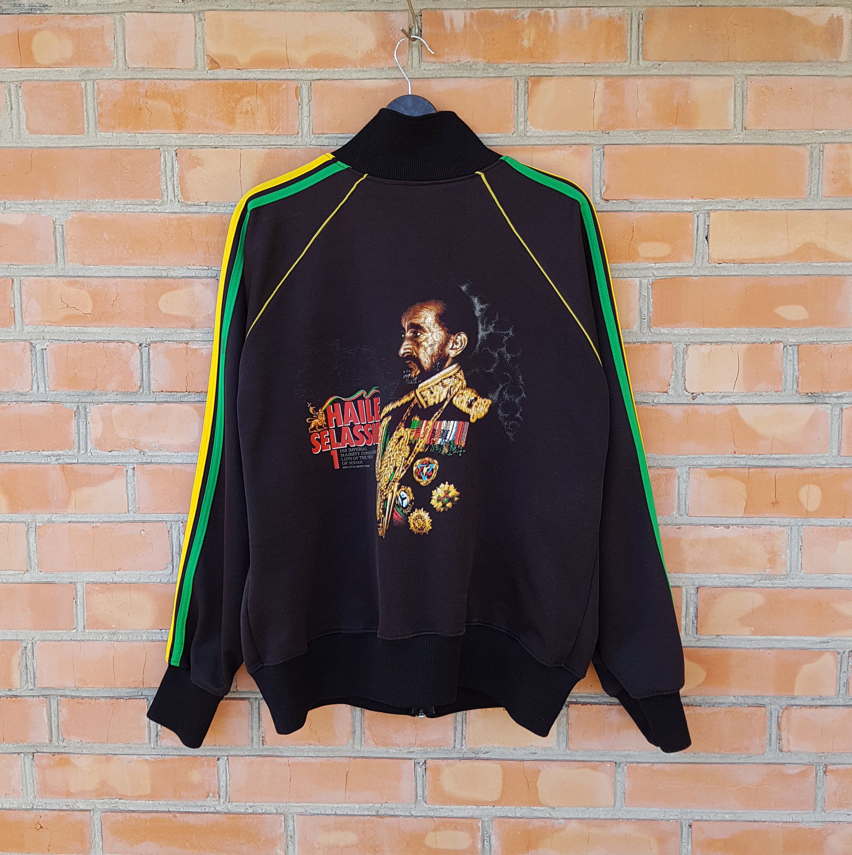 Vintage Haile Selassie Vintage Reggae Rastafari Zip Track Jacket L Size US L / EU 52-54 / 3 - 1 Thumbnail