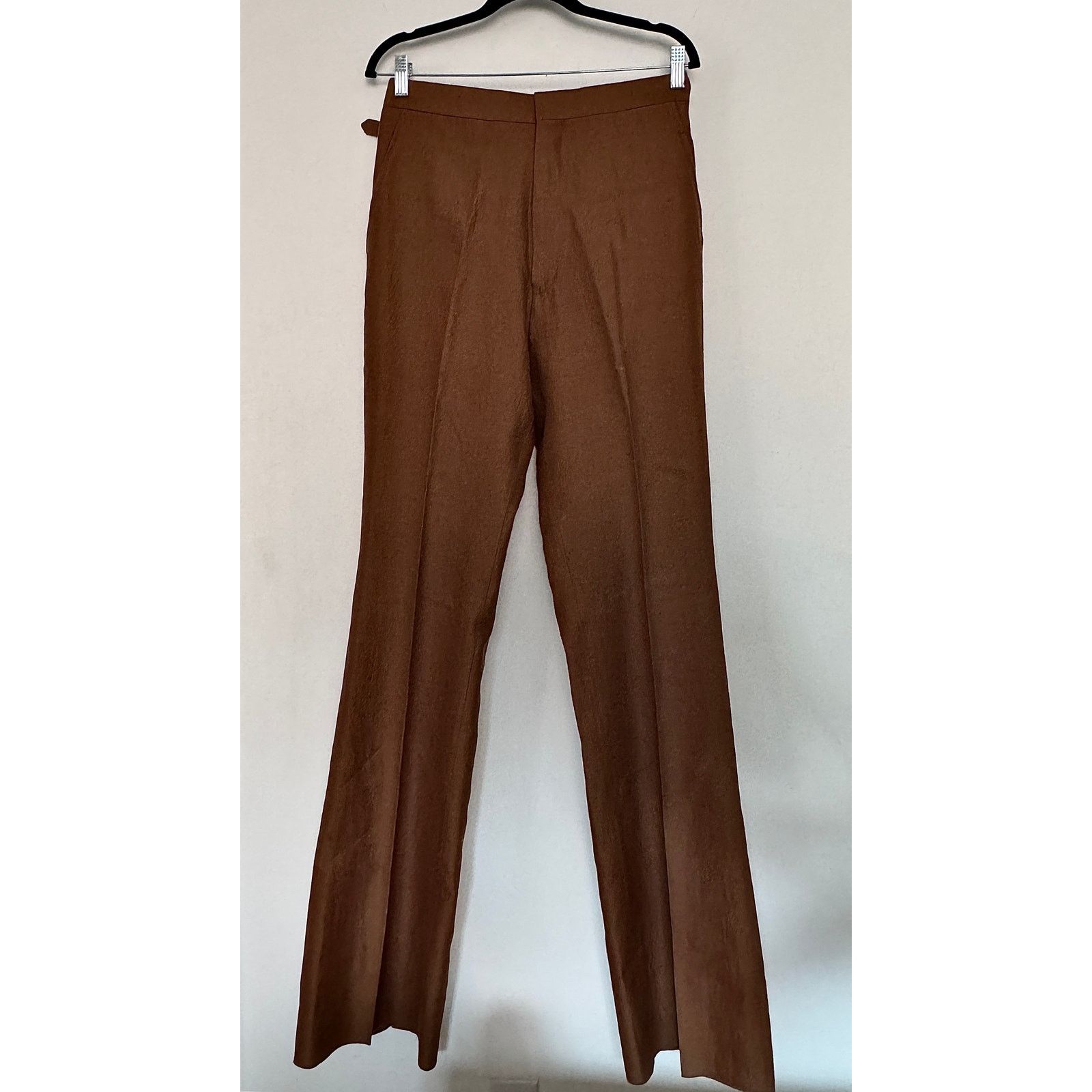 Lanvin Lanvin NWT Men's Wool Silk Blend Brown Straight-Fit Pants Size US 30 / EU 46 - 1 Thumbnail