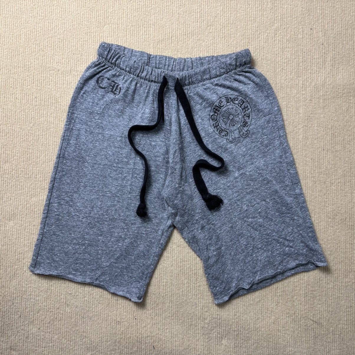 Chrome Hearts Chrome Hearts - Horseshoe Heather Gray Drawstring Shorts Size US 31 - 1 Thumbnail