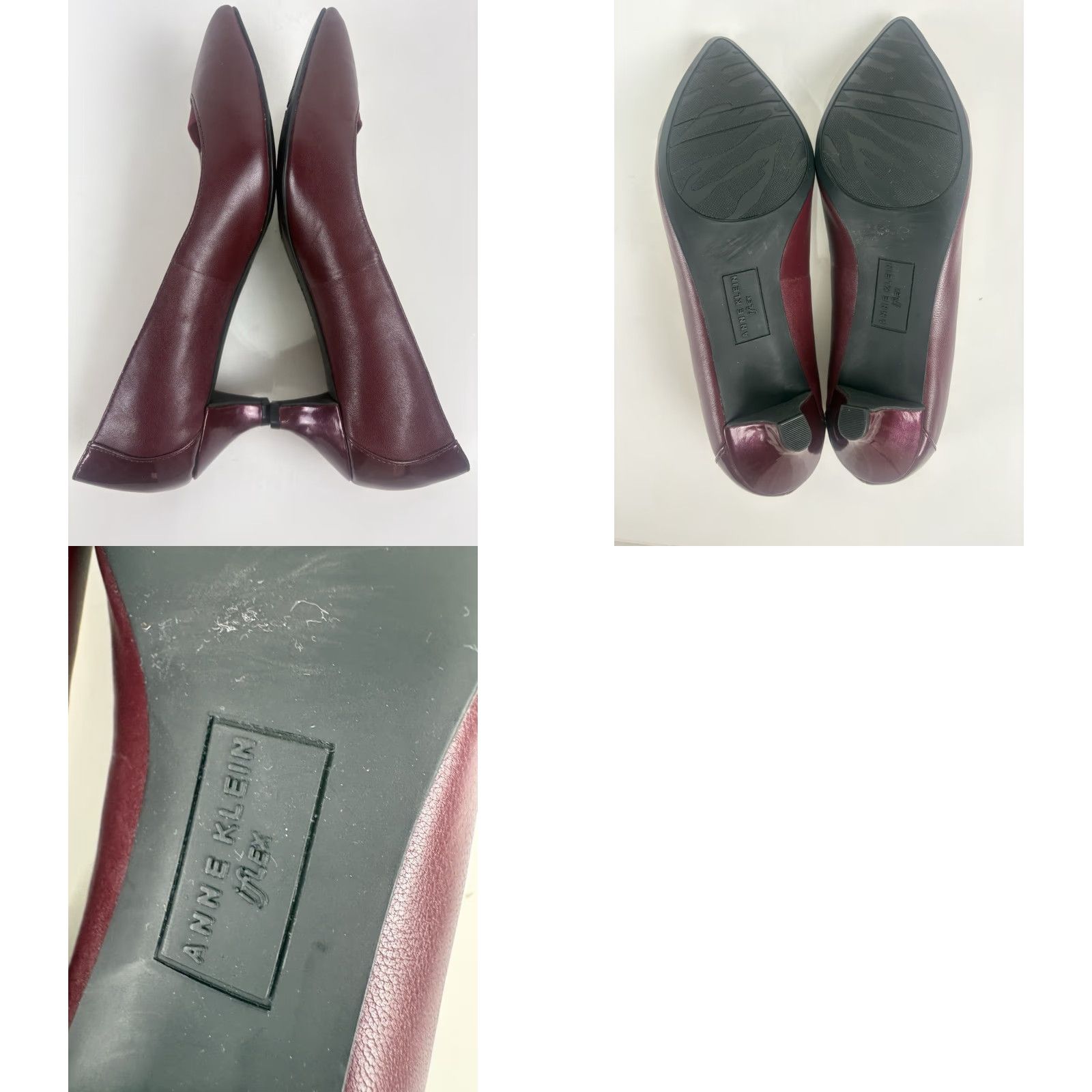 Anne Klein Anne Klein Iflex Marchino Burgandy Pointed Toe Kitten Heels Womens Size 8M Shoes Pump Band City Going Out Workwear Size US 8 / IT 38 - 8 Thumbnail
