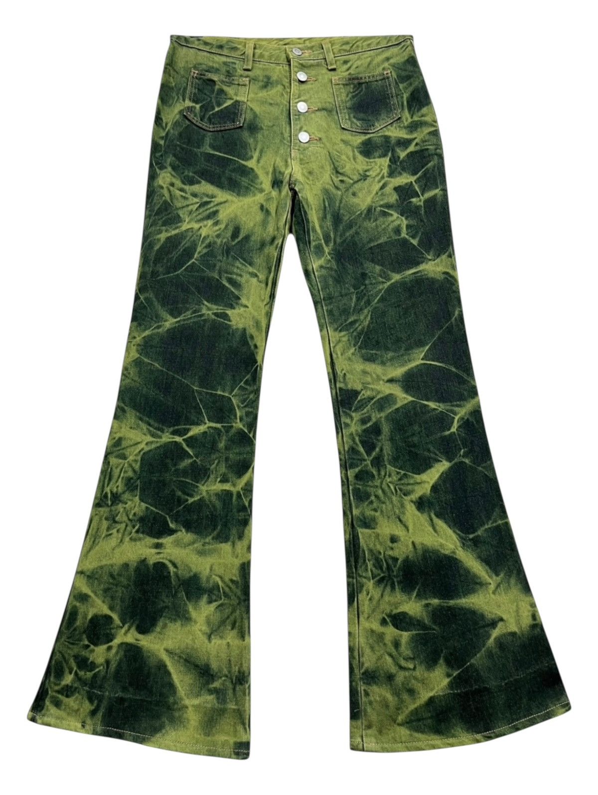 Wrangler 🔥Vintage WRANGLER TieDye Buttonfly Bush Pants Super FLARE Size US 30 / EU 46 - 1 Thumbnail