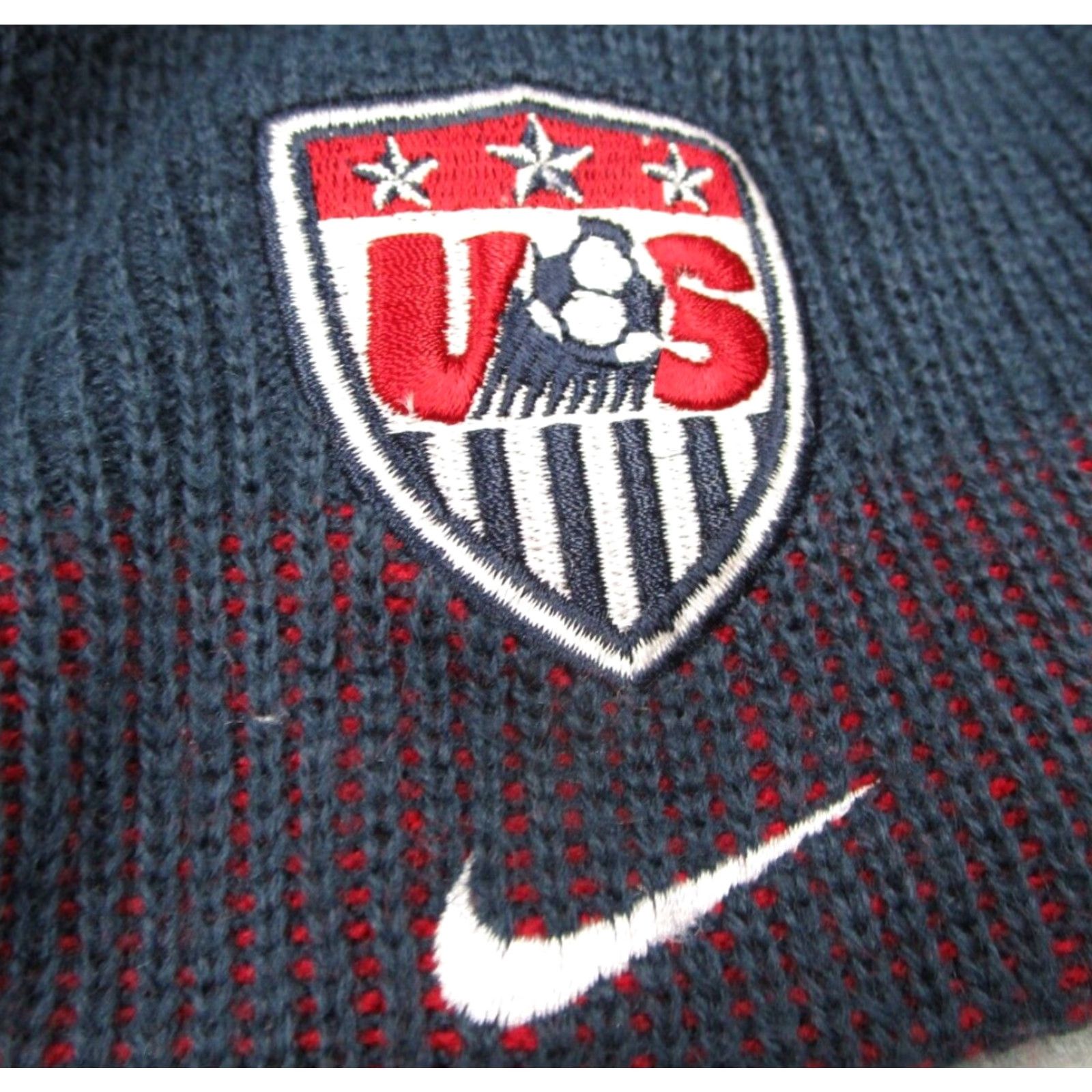 Nike Nike USA Soccer Beanie - Nike Hat - Adult One Size Blue Knit Acrylic Swoosh Embroidered Beanie Mens Winter Cap Size ONE SIZE - 3 Thumbnail