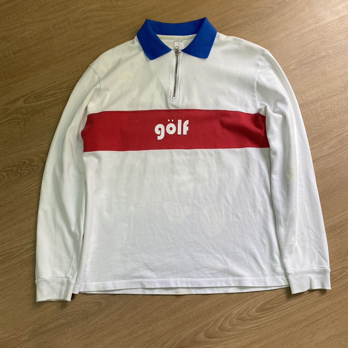 Golf Wang × Tyler The Creator × Vintage RARE! Golf Half Zipper Collar Long Sleeve Tyler The Creator Size US M / EU 48-50 / 2 - 1 Thumbnail