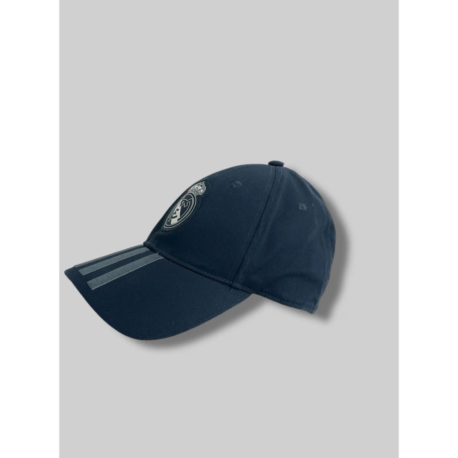 Adidas Adidas Real Madrid 3 Stripes Baseball Cap Men One Size Navy Blue Striped Classic Sports Casual Cap Size ONE SIZE - 4 Thumbnail