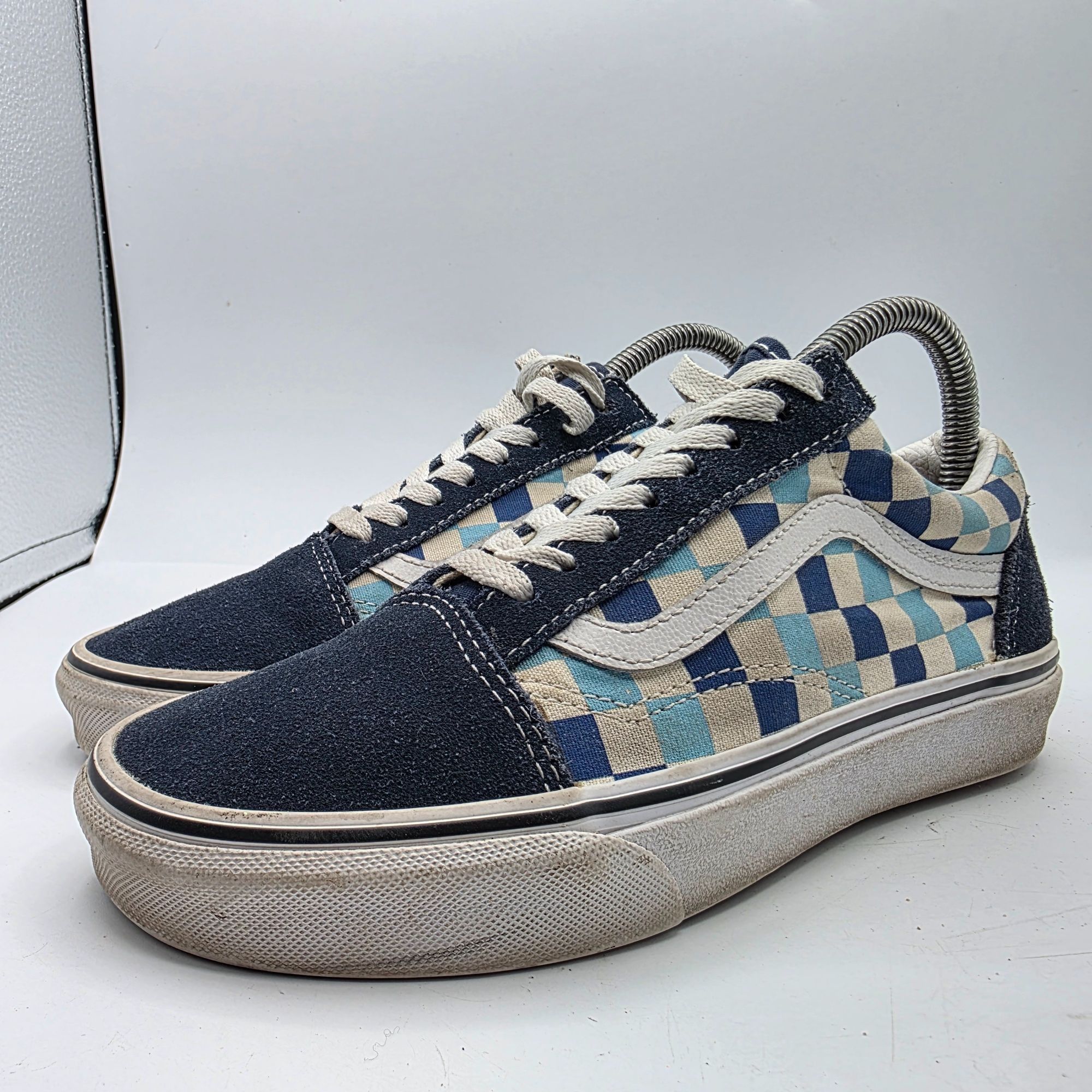 Vans Vans Old Skool Blue Topaz Checkerboard Womens Size 8 Blue Wh Size US 8 / IT 38 - 4 Thumbnail