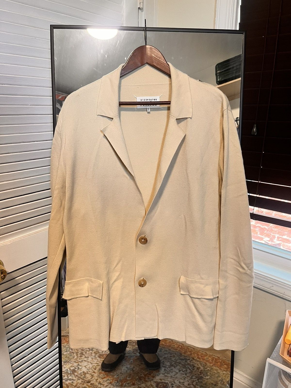 Maison Margiela Margiela Ivory Knit Blazer Large Line 14 Size US L / EU 52-54 / 3 - 1 Thumbnail