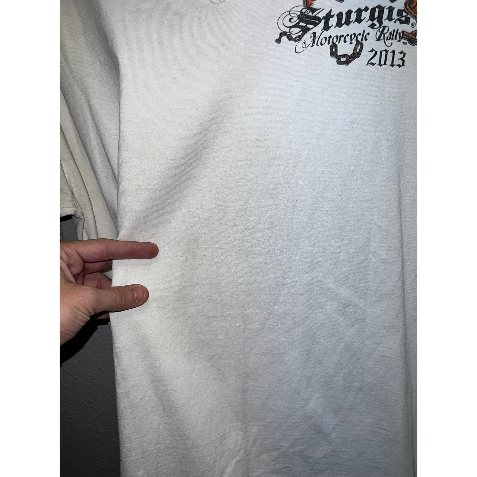 Vintage Womens Sturgis Rally Shirt Motorcycle Eagle Cut Neck Tee L Size L / US 10 / IT 46 - 4 Thumbnail