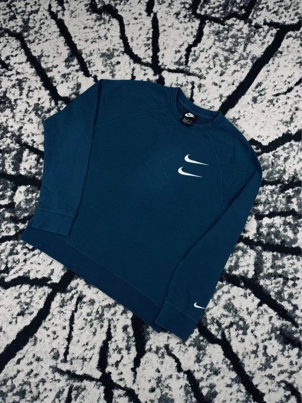 Nike Nike blue crewneck sweatshirt swoosh S logo Size US S / EU 44-46 / 1 - 2 Thumbnail