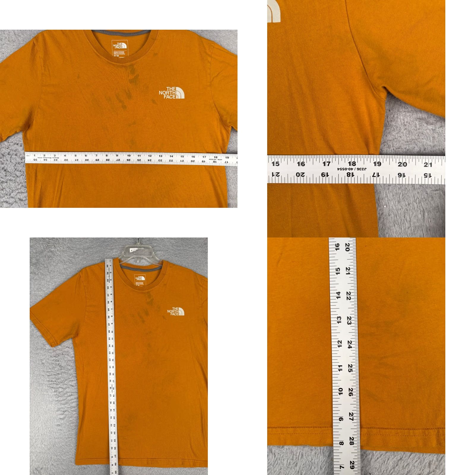 The North Face The North Face Shirt Men M Orange 100% Cotton Short Sleeve Crew Neck Read Size US M / EU 48-50 / 2 - 8 Thumbnail