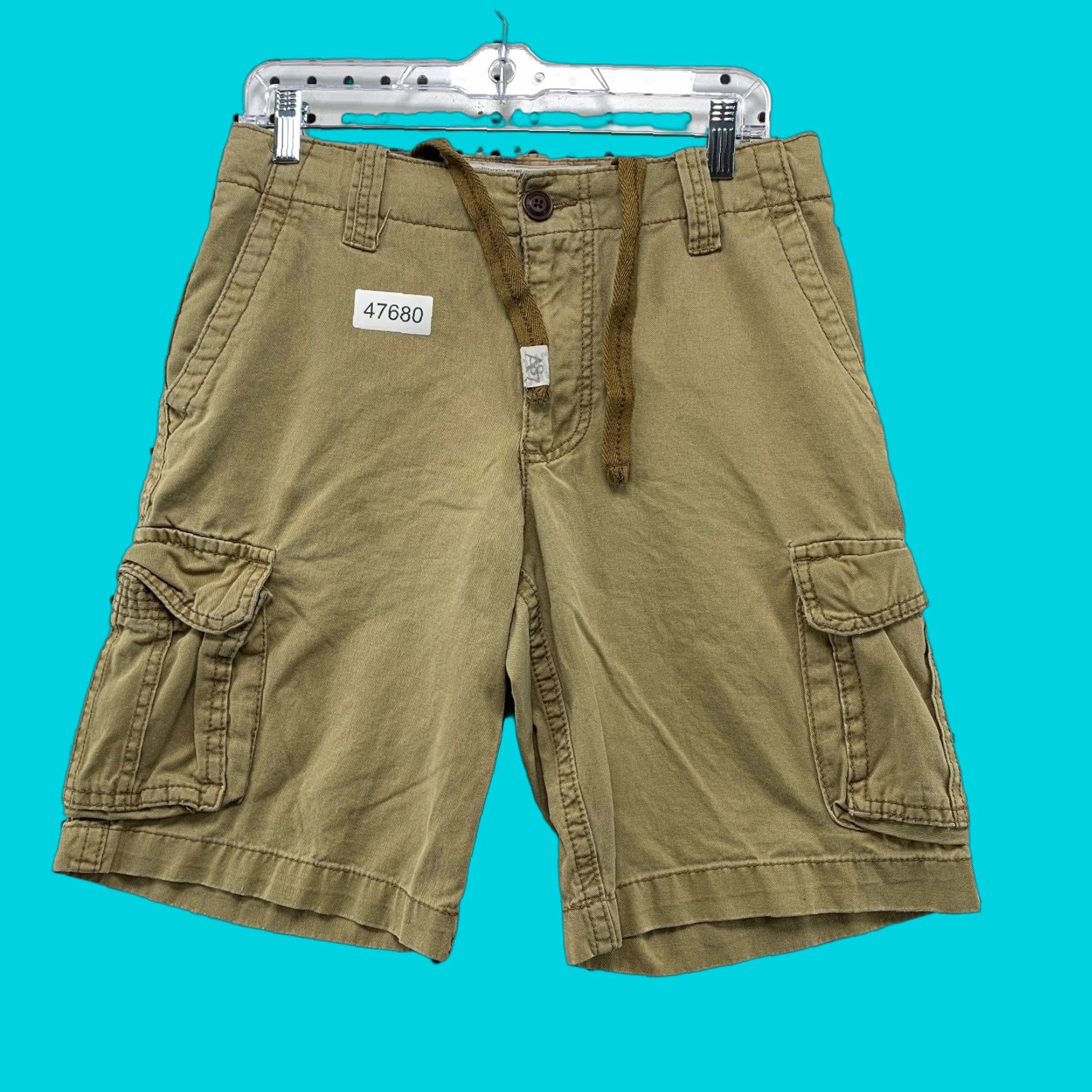 Vintage Aéropostale Cargo Shorts Mens 29 Outdoor Pockets 30x10.5 Beige Cotton Cargo Pocket Regular Rise Mid-Front Flat Front Casual Summer Outdoor Mens Size US 29 - 1 Thumbnail