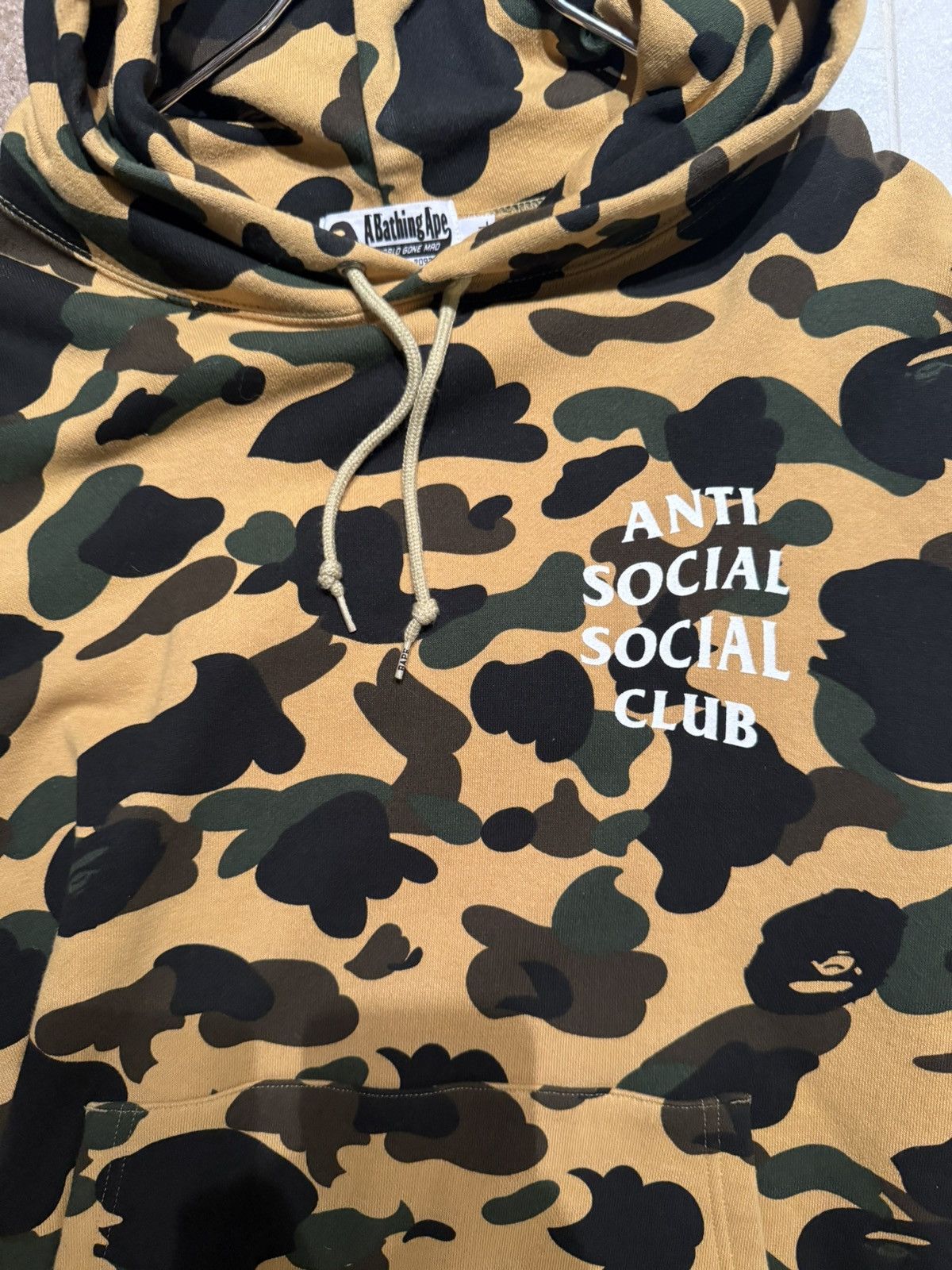 Anti Social Social Club × Bape BAPE X ASSC 1st CAMO RARE HOODIE WORN 2x Size US XL / EU 56 / 4 - 1 Thumbnail
