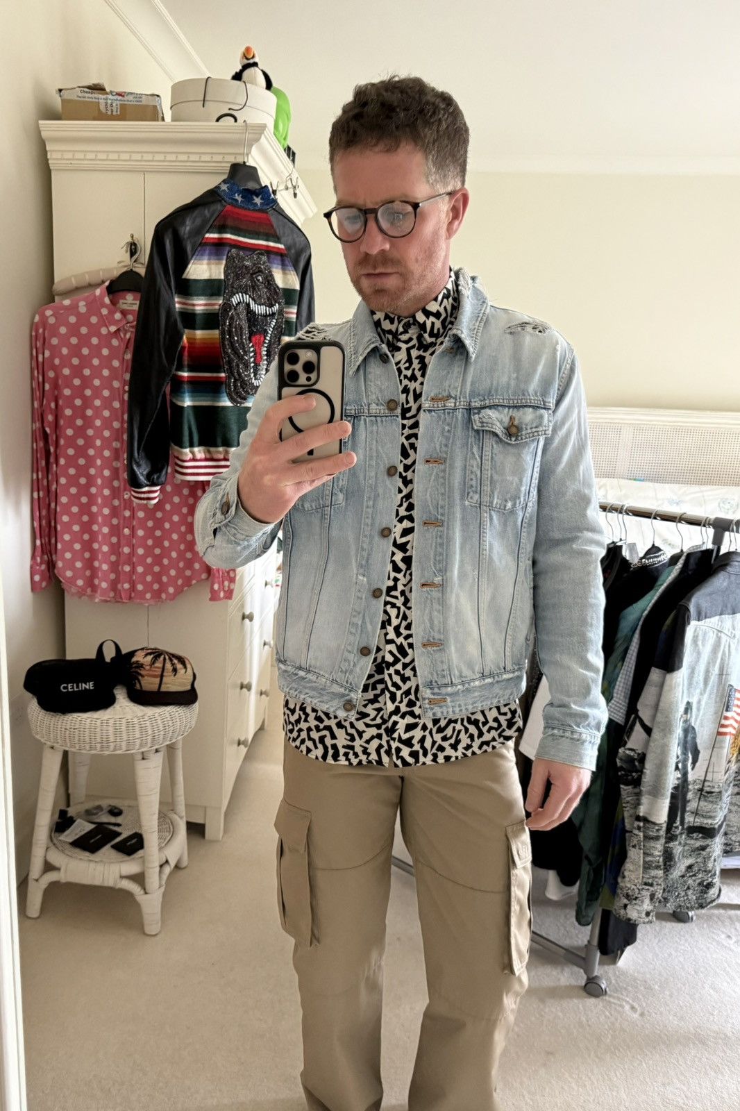 Saint Laurent Paris SS21 Saint Laurent denim trucker jacket crash thrashed grail Size US L / EU 52-54 / 3 - 2 Thumbnail