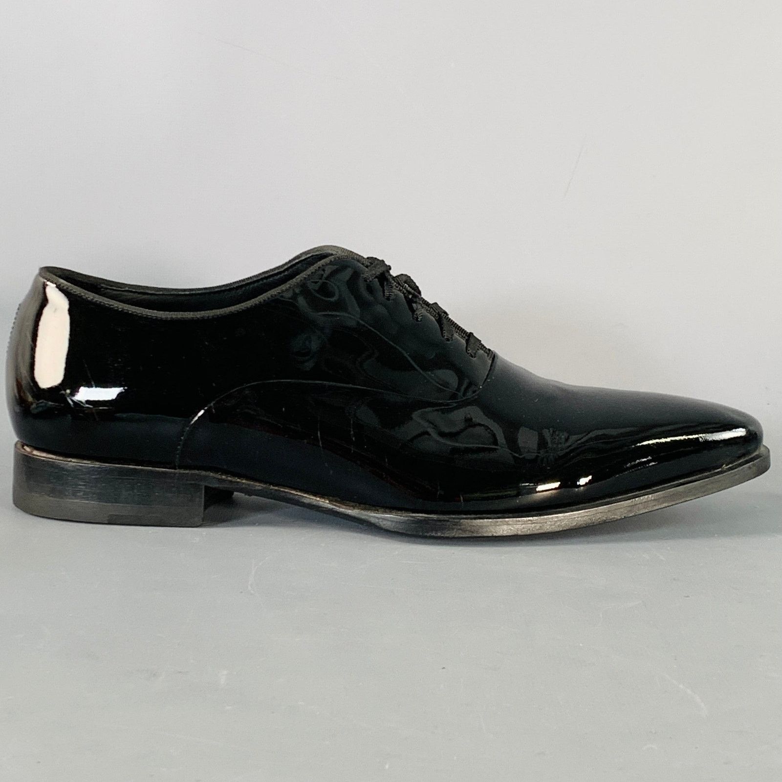 Suitsupply Size 8.5 Black Patent Leather Tuxedo Oxford Lace-Up Shoes Size US 8.5 / EU 41-42 - 2 Thumbnail