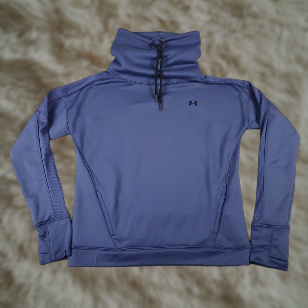 Under Armour Under Armour Sweatshirt Womens Small Blue High Neck Pullover Ladies Size S / US 4 / IT 40 - 1 Thumbnail