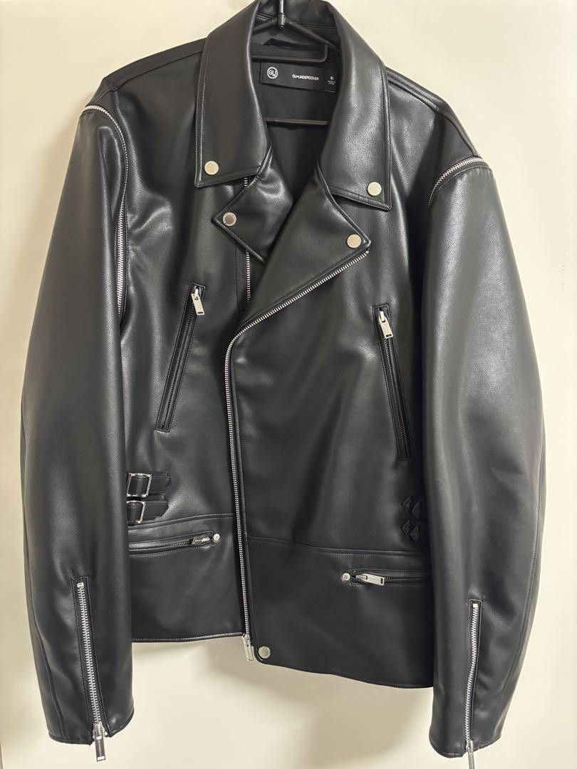 Undercover GU Faux Leather Biker Jacket Size US XL / EU 56 / 4 - 1 Thumbnail