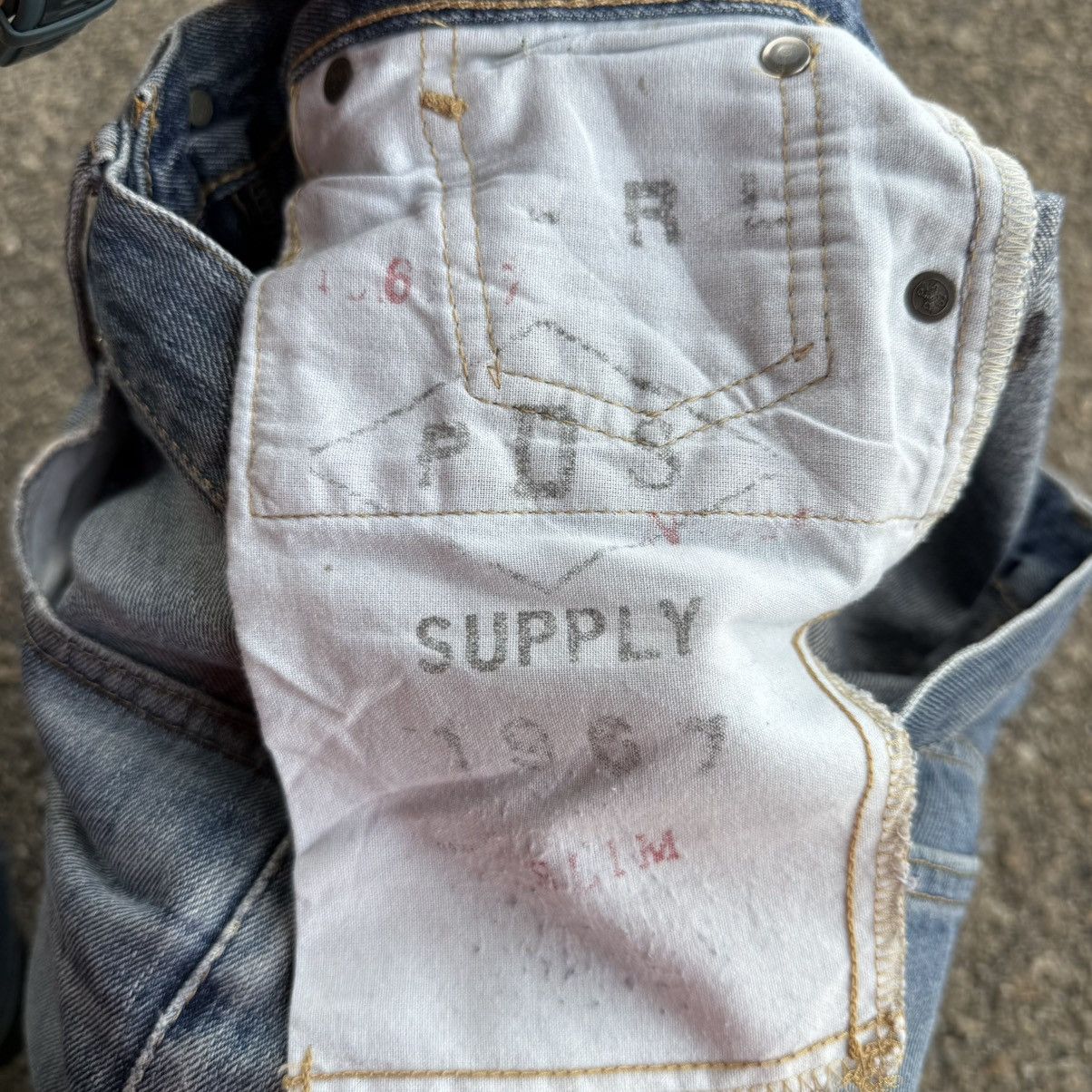 Jean VINTAGE RALPH LAUREN FADED JEANS DENIM PANTS Size US 32 / EU 48 - 12 Thumbnail