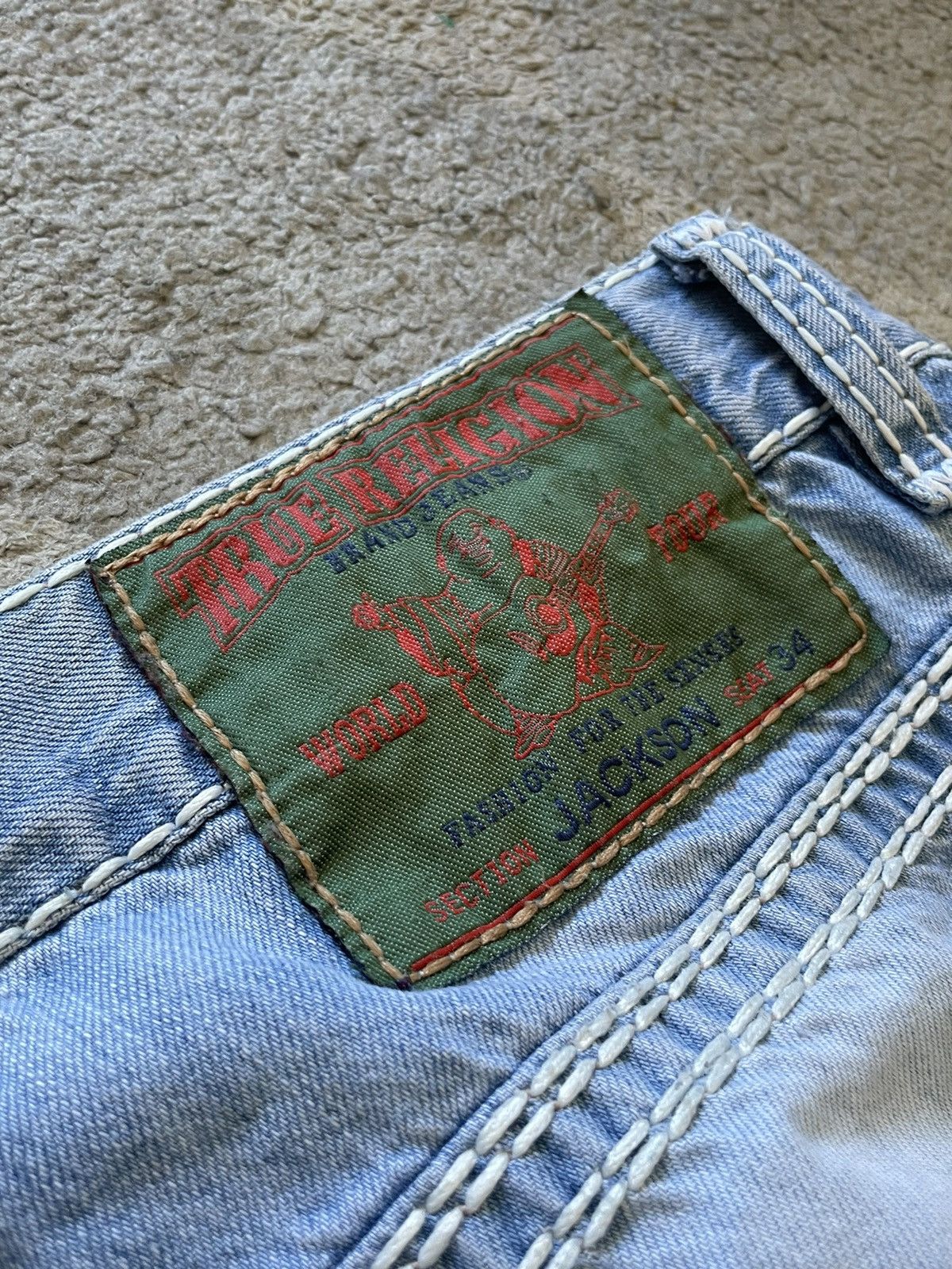 image of Vintage True Religion Jeans Washed Blue, Men's (Size 34)