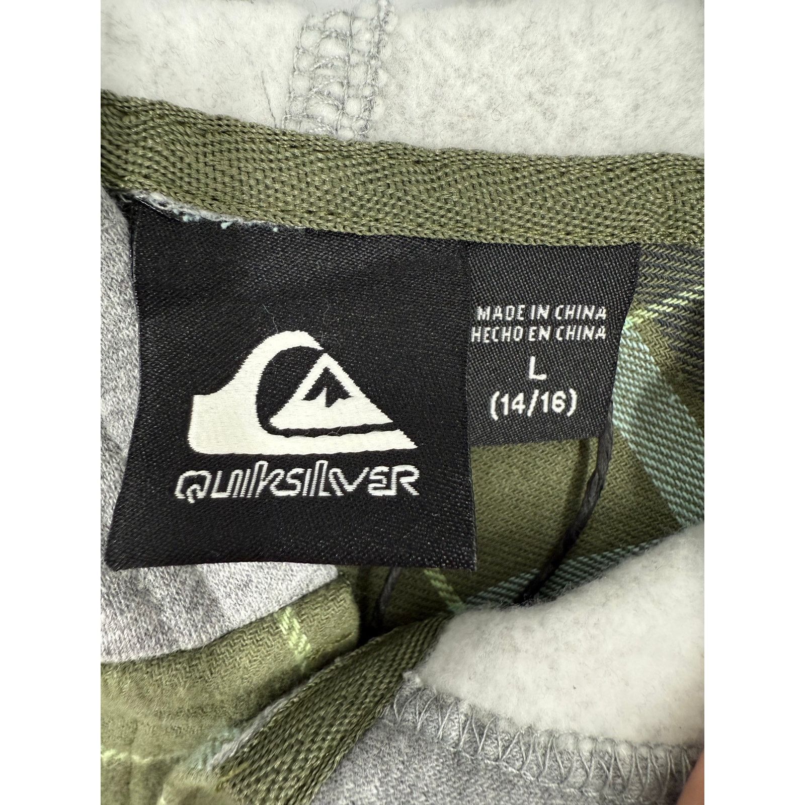 Other NEW Quiksilver Boys Lightweight Flannel Shirt Jacket Hoodie Size US L / EU 52-54 / 3 - 3 Thumbnail