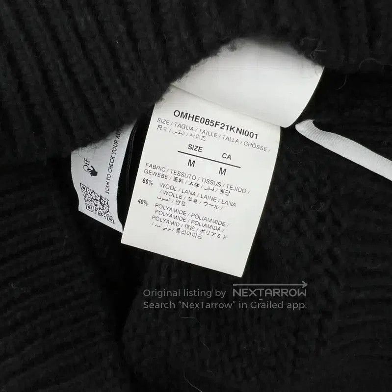 Off-White Off-White Black Wool Long Sleeve Pullover Sweater . Size US S / EU 44-46 / 1 - 7 Thumbnail