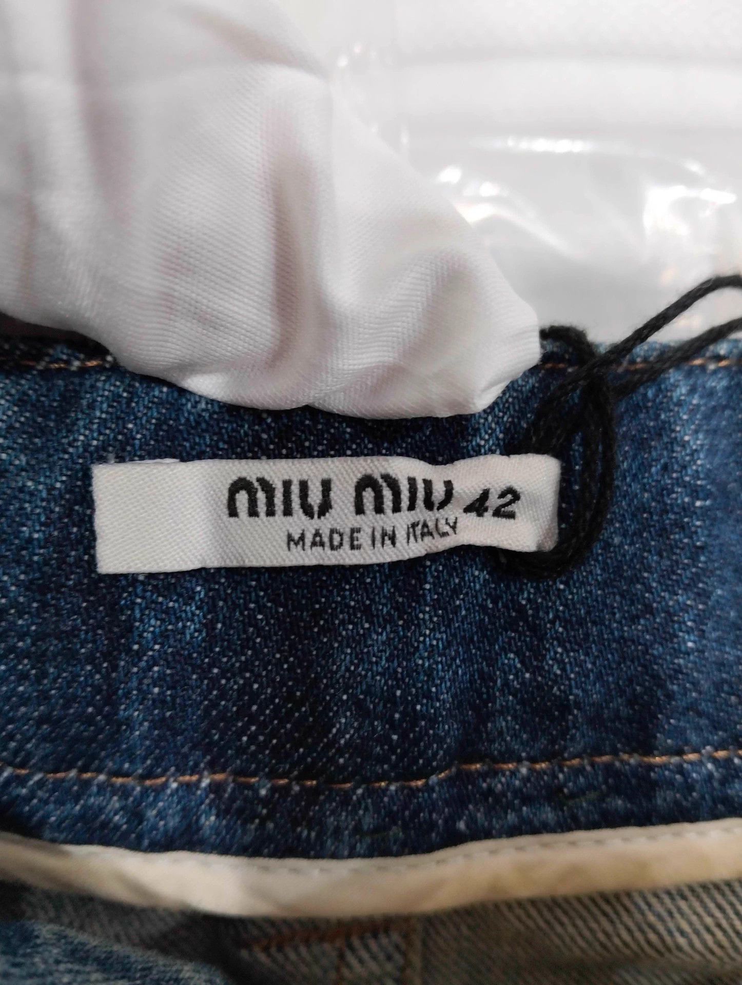 Miu Miu MIUMIU Denim Mini Skirt 42 Size 28" / US 6 / IT 42 - 3 Thumbnail