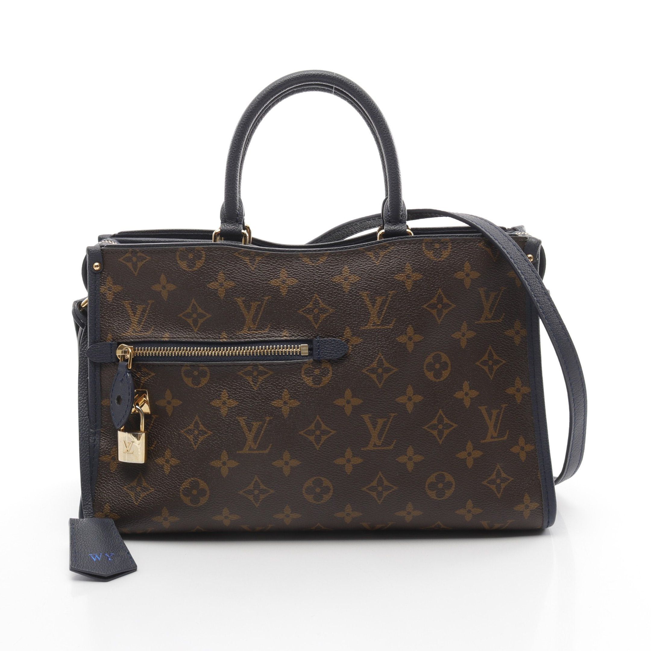 Louis Vuitton Louis Vuitton Popincourt Pm Monogram Marine Handbag Leather Brown Navy Size ONE SIZE - 1 Thumbnail