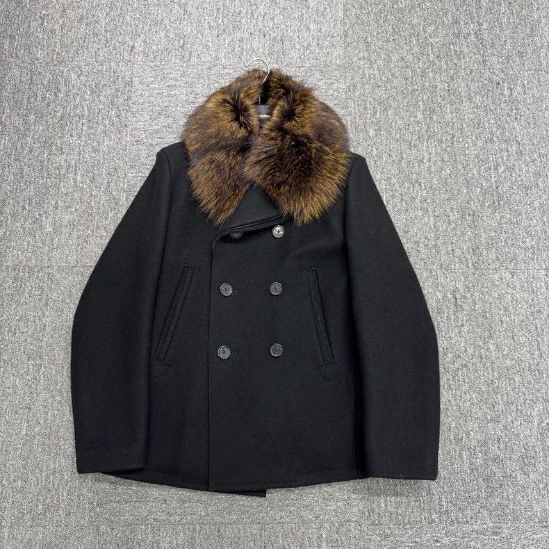 Jil Sander Jil Sander fur collar wool jacket Size L / US 10 / IT 46 - 1 Thumbnail