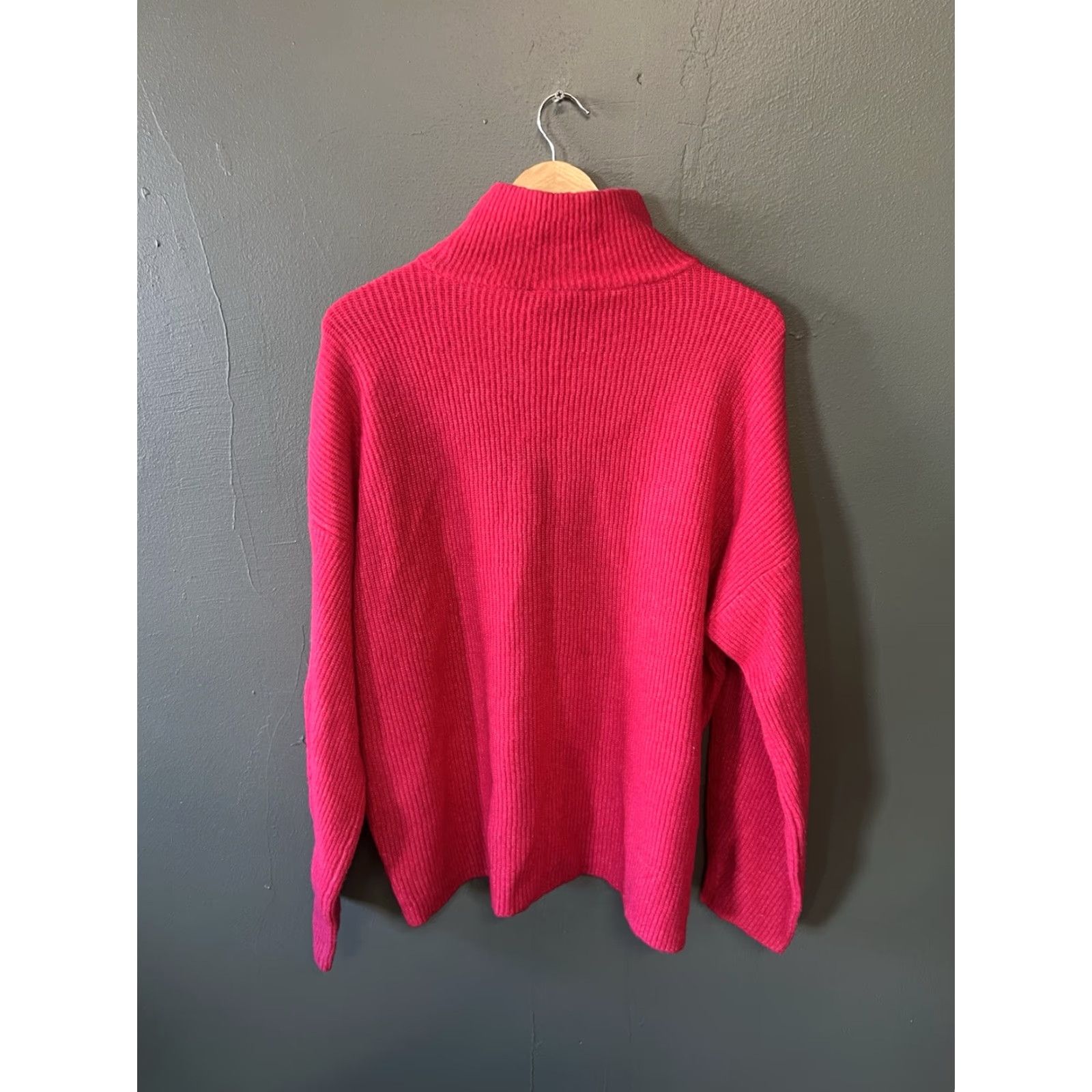 Abercrombie & Fitch Abercrombie & Fitch Womens Pink Ribbed Turtle Neck Pullover Sweatshirt XL Size Pullover Turtleneck Sweatshirt Pink Womens XL Size XL / US 12-14 / IT 48-50 - 2 Thumbnail