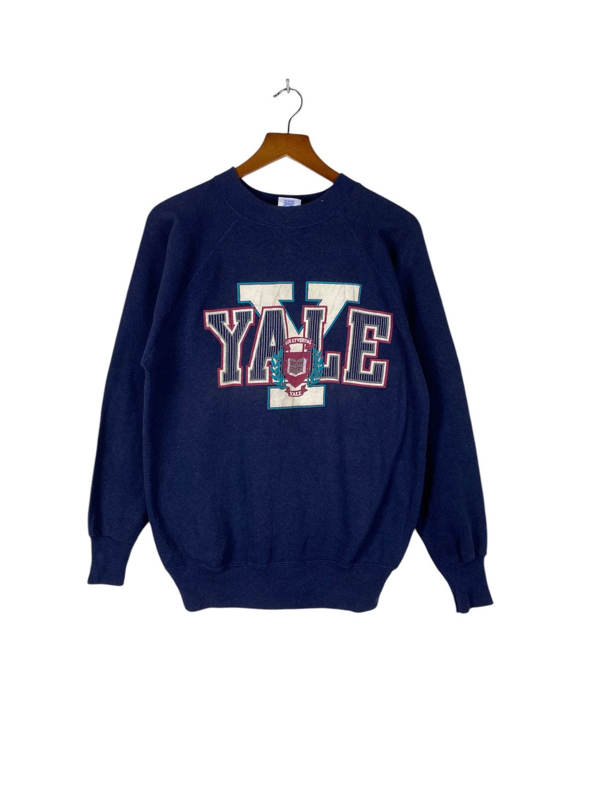 Vintage Vintage YALE American College Sweatshirt Size US M / EU 48-50 / 2 - 1 Thumbnail