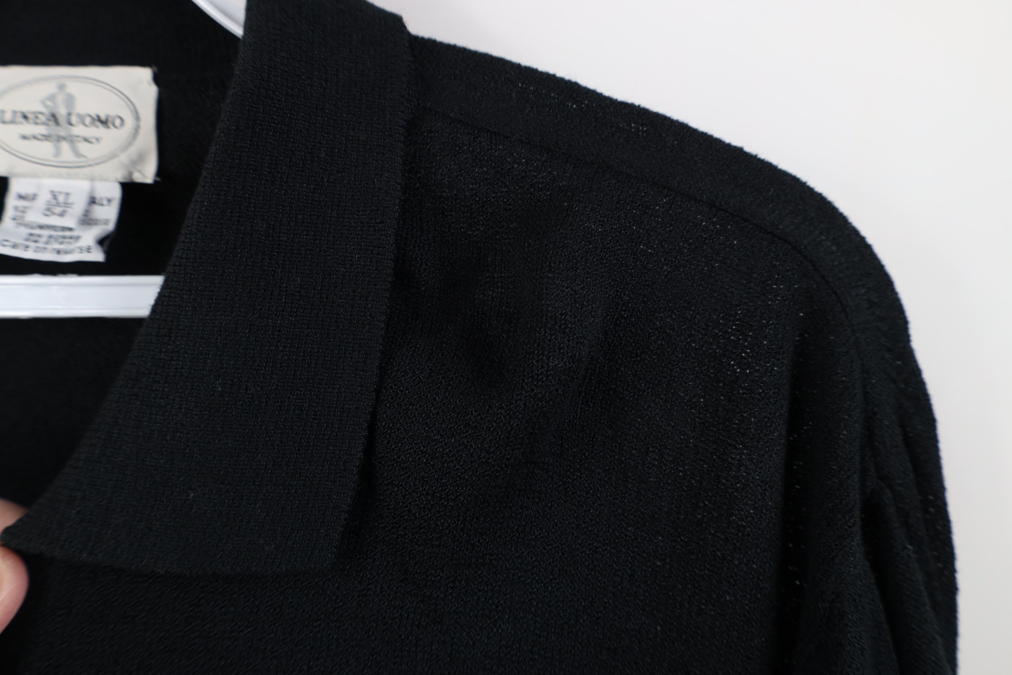 Vintage Vintage 90s Streetwear Blend Knit Pullover Polo Black Size US XL / EU 56 / 4 - 5 Thumbnail