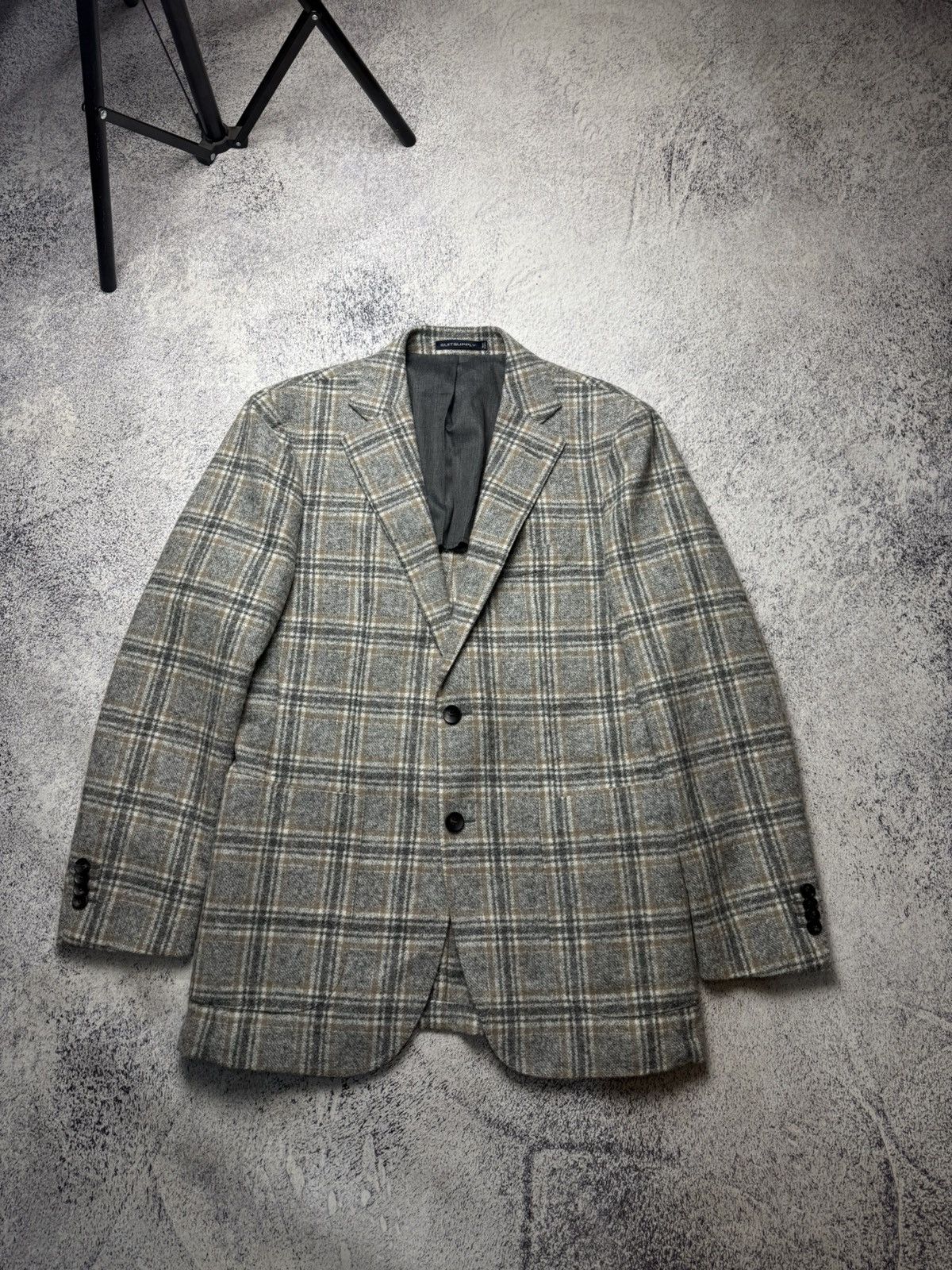 Suitsupply Suitsupply Men’s Havana HL Check Wool Alpaca Blend Size 42R - 1 Thumbnail