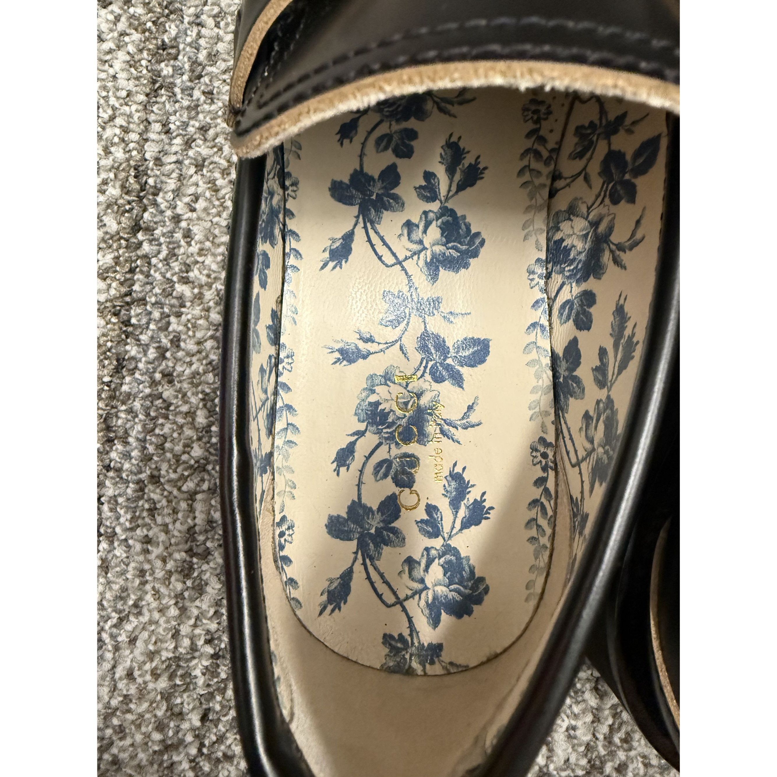 Gucci Gucci Womens Black Leather Horsebit Loafers Size 38 Made In Size US 8 / IT 38 - 4 Thumbnail