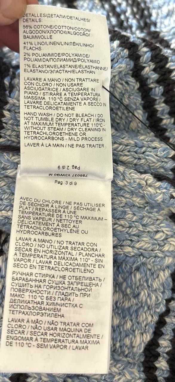 Bottega Veneta Bottega Veneta Distorted Stripe Cotton Sweater Size US M / EU 48-50 / 2 - 10 Thumbnail