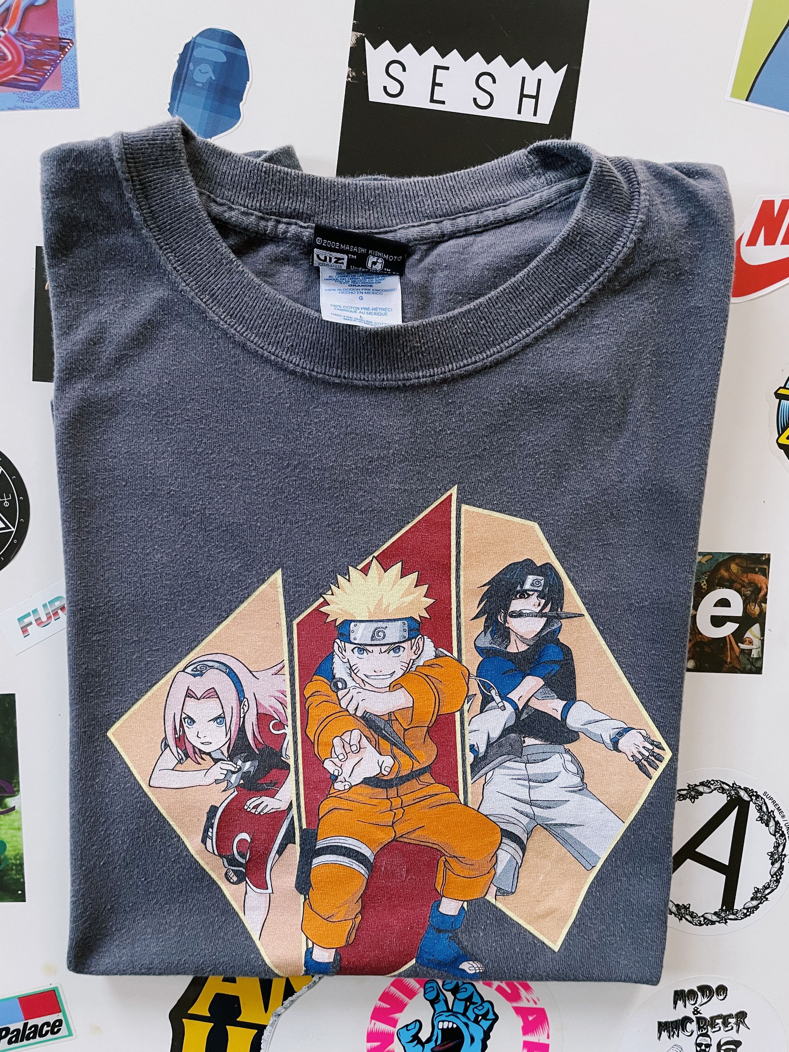 Anime Vintage 2002 Shonen Jump's Naruto Licensed Promo T-shirt Size US L / EU 52-54 / 3 - 6 Thumbnail