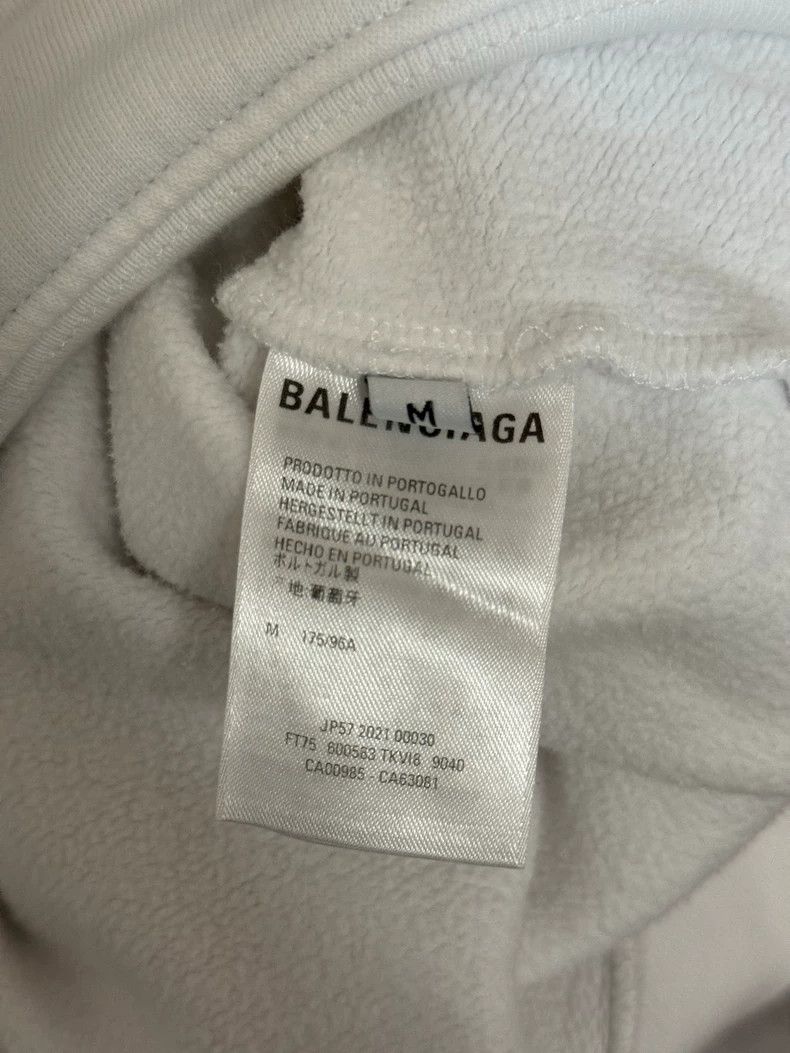 Balenciaga Balenciaga Faded Mosaic Logo Hooded Sweatshirt, White Size US M / EU 48-50 / 2 - 4 Thumbnail