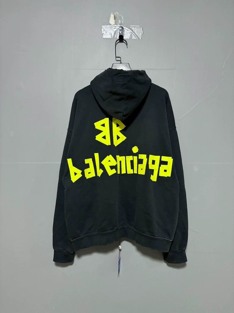 New Balenciaga Logo Zip Hoodie Jacket-2506