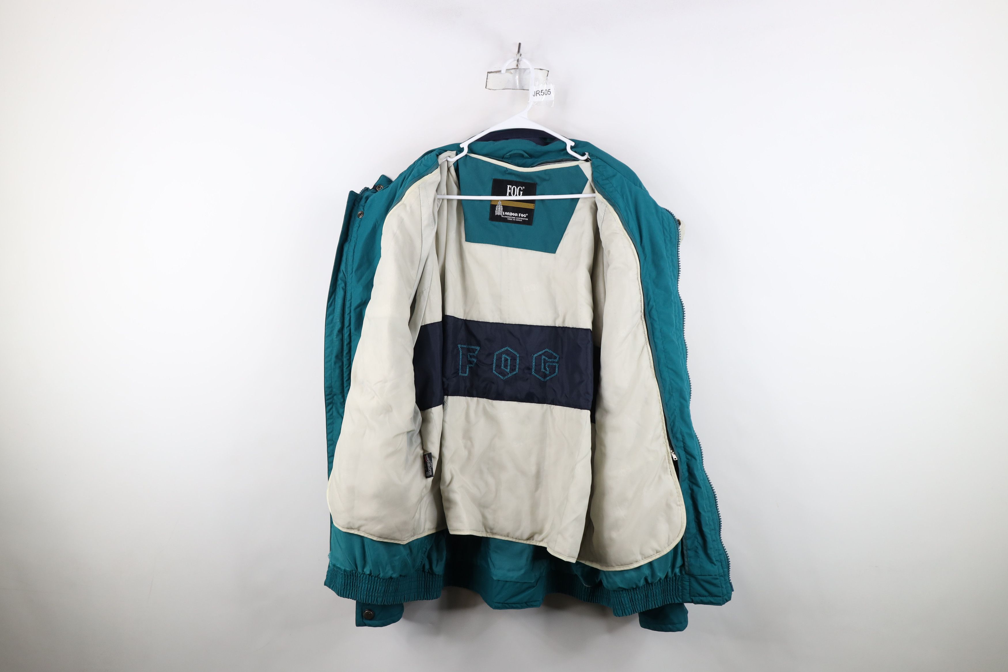 Vintage Vintage 90s Streetwear Lined Hooded Windbreaker Rain Jacket Size US XL / EU 56 / 4 - 10 Thumbnail