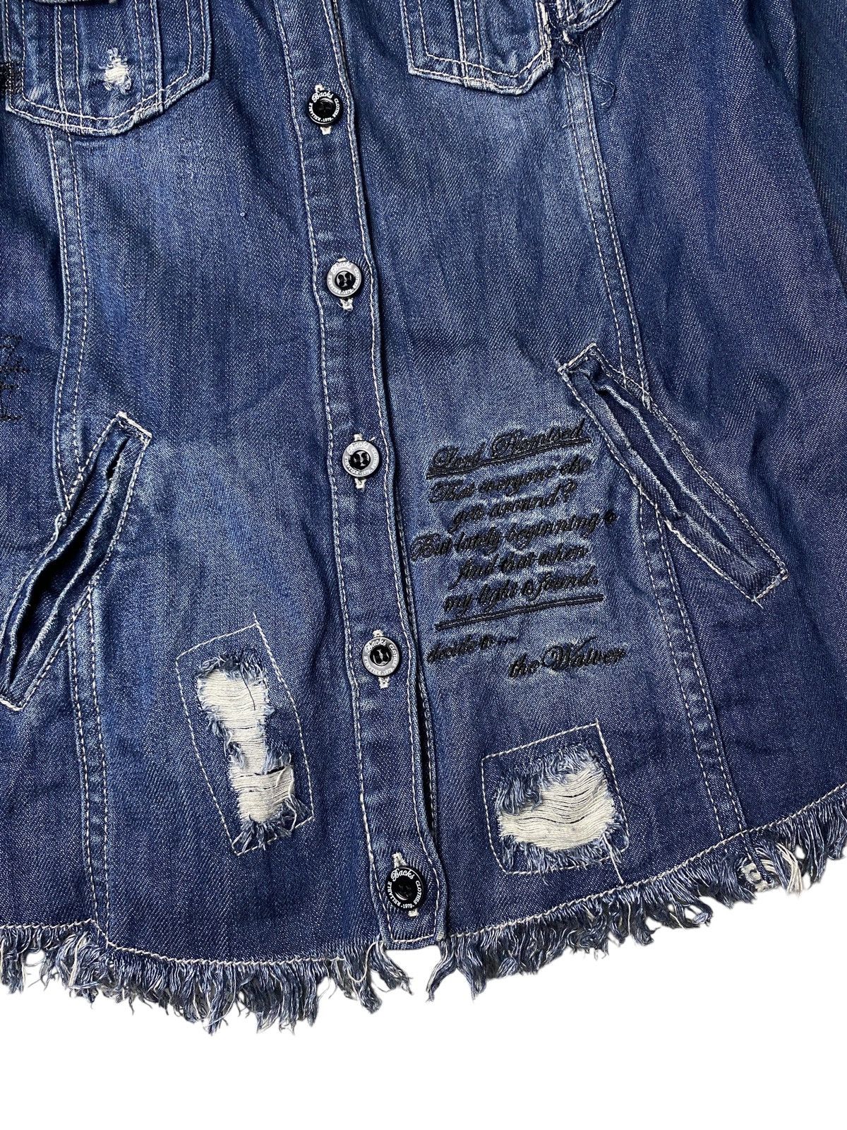 If Six Was Nine 2000's Backs Sevelians Bono Poem Denim Jacket Size US S / EU 44-46 / 1 - 7 Thumbnail