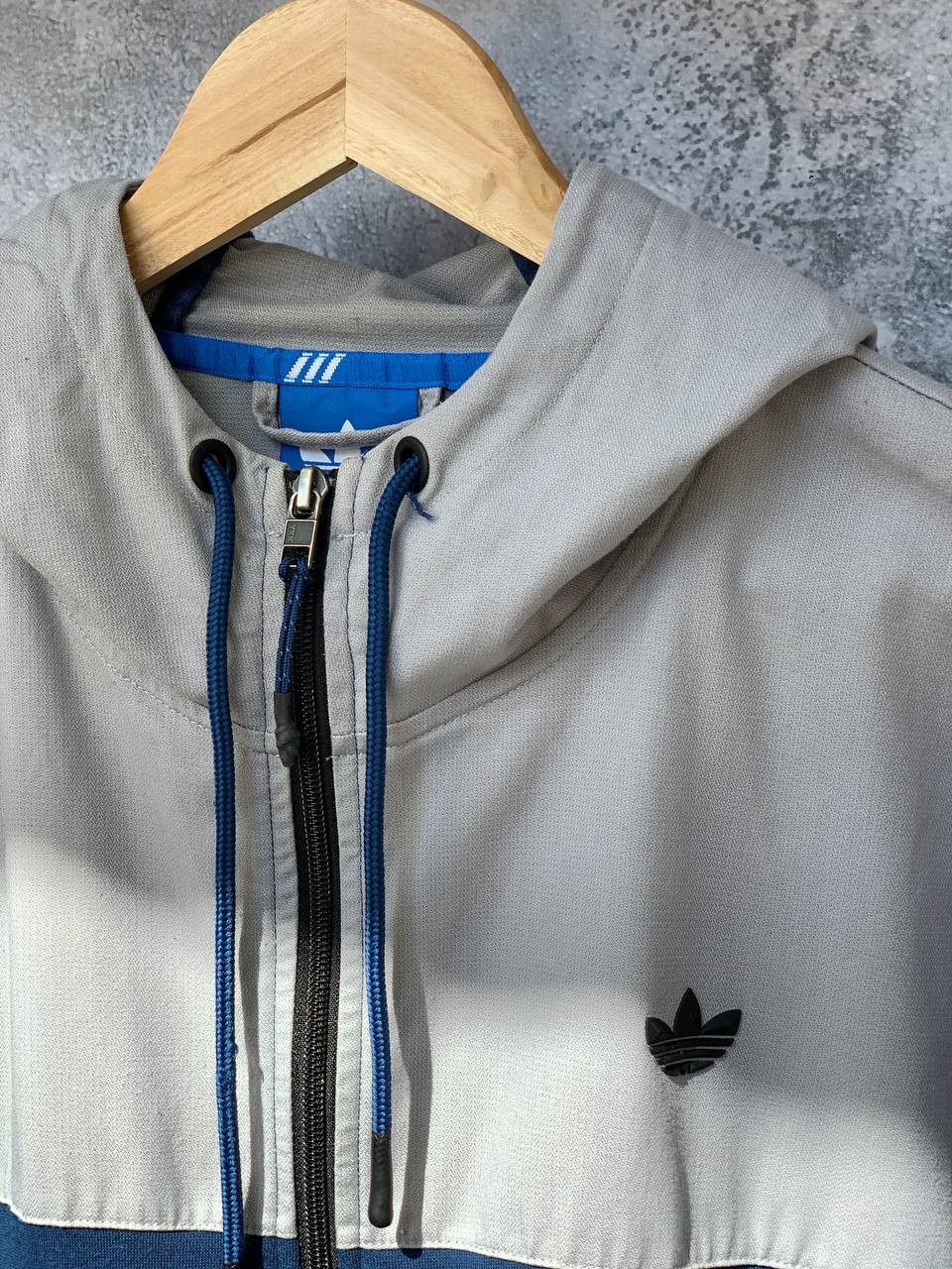 Adidas ADIDAS 2015 Jacket Hooded Blue Grey Full Zip Mens Large Size US L / EU 52-54 / 3 - 5 Thumbnail