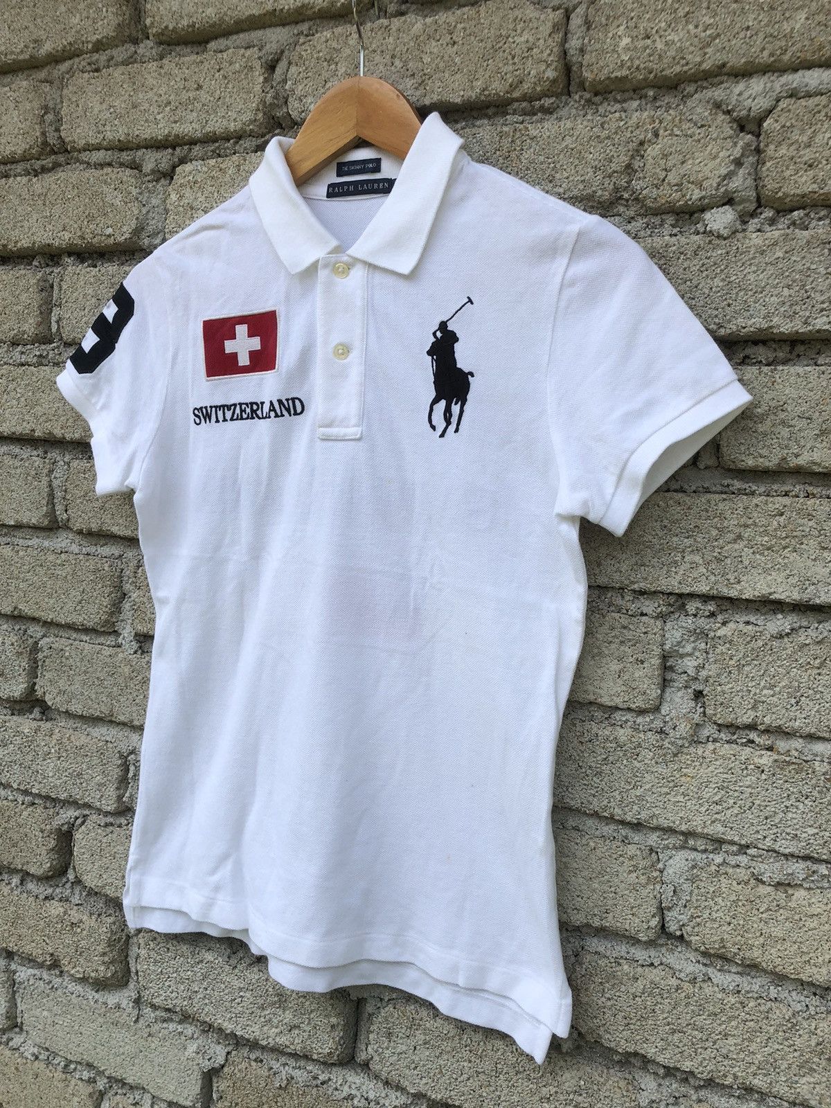 Polo Ralph Lauren Vintage Polo Ralph Lauren Switzerland Big Pony Polo Tshirt Size S / US 4 / IT 40 - 4 Thumbnail