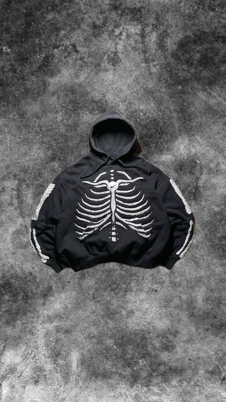Nike ⛩️Nike Custom Hoodie Rare Y2K Punk Rock Devil Cross Hearts⛩️ Size US L / EU 52-54 / 3 - 1 Thumbnail