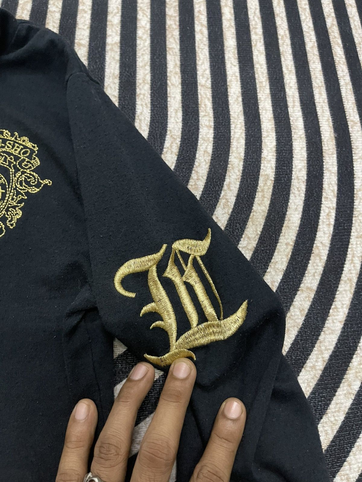 If Six Was Nine 2000s IFSIXWASNINE STYLE BEANINGS SHOO GOLD PRINT HOODIE Size US XS / EU 42 / 0 - 8 Thumbnail
