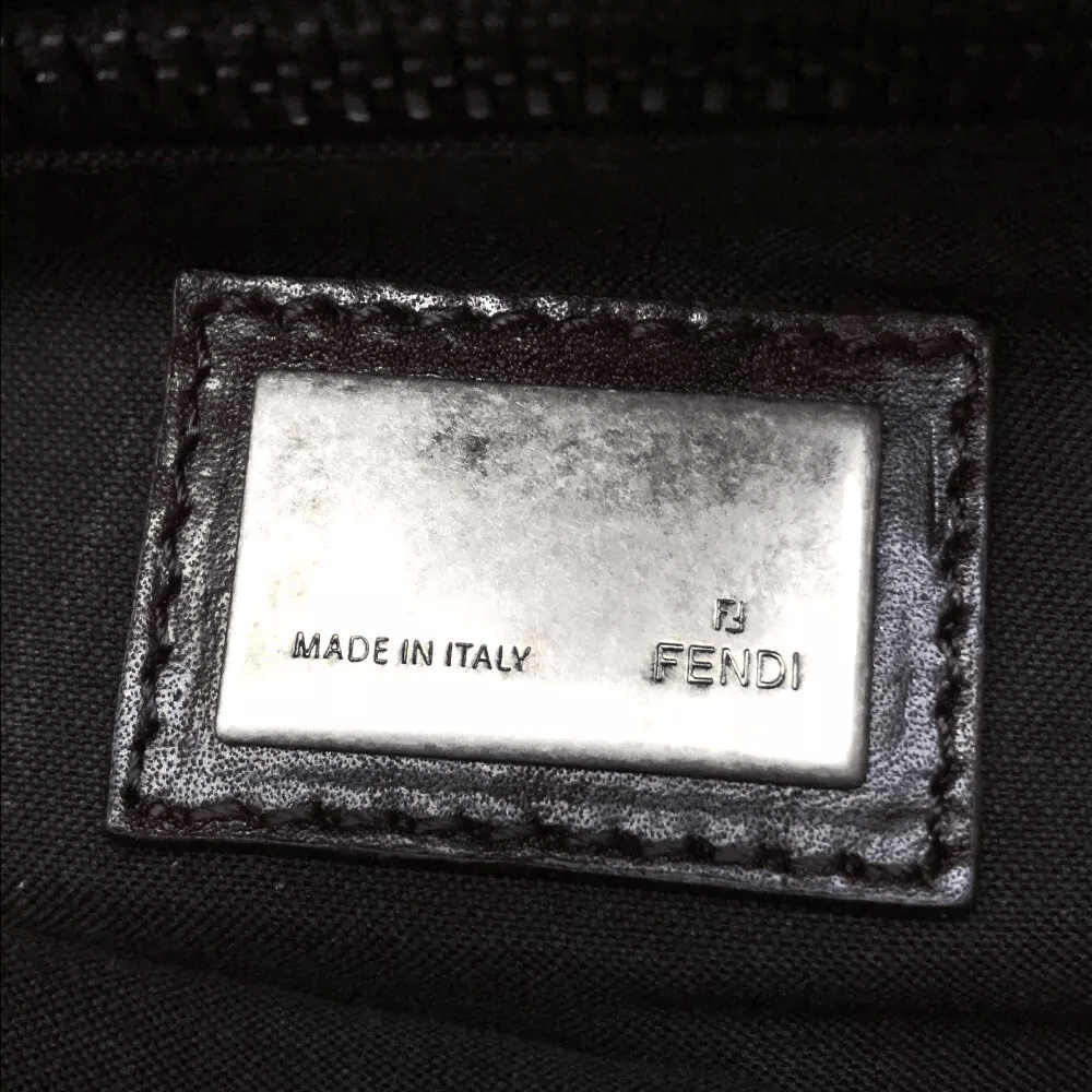 Fendi FENDI Peek-A-Boo Shoulder Bag with Fur Dark Brown Size ONE SIZE - 9 Thumbnail